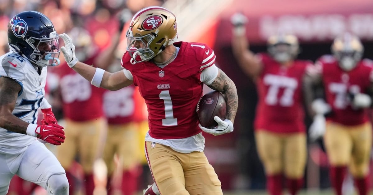 San Francisco 49ers’ Ricky Pearsall’s status uncertain for Indianapolis Colts game because of knee and ankle injuries