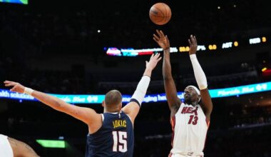 Jokic gets hurt late in 1st half, Heat pull away to top Nuggets