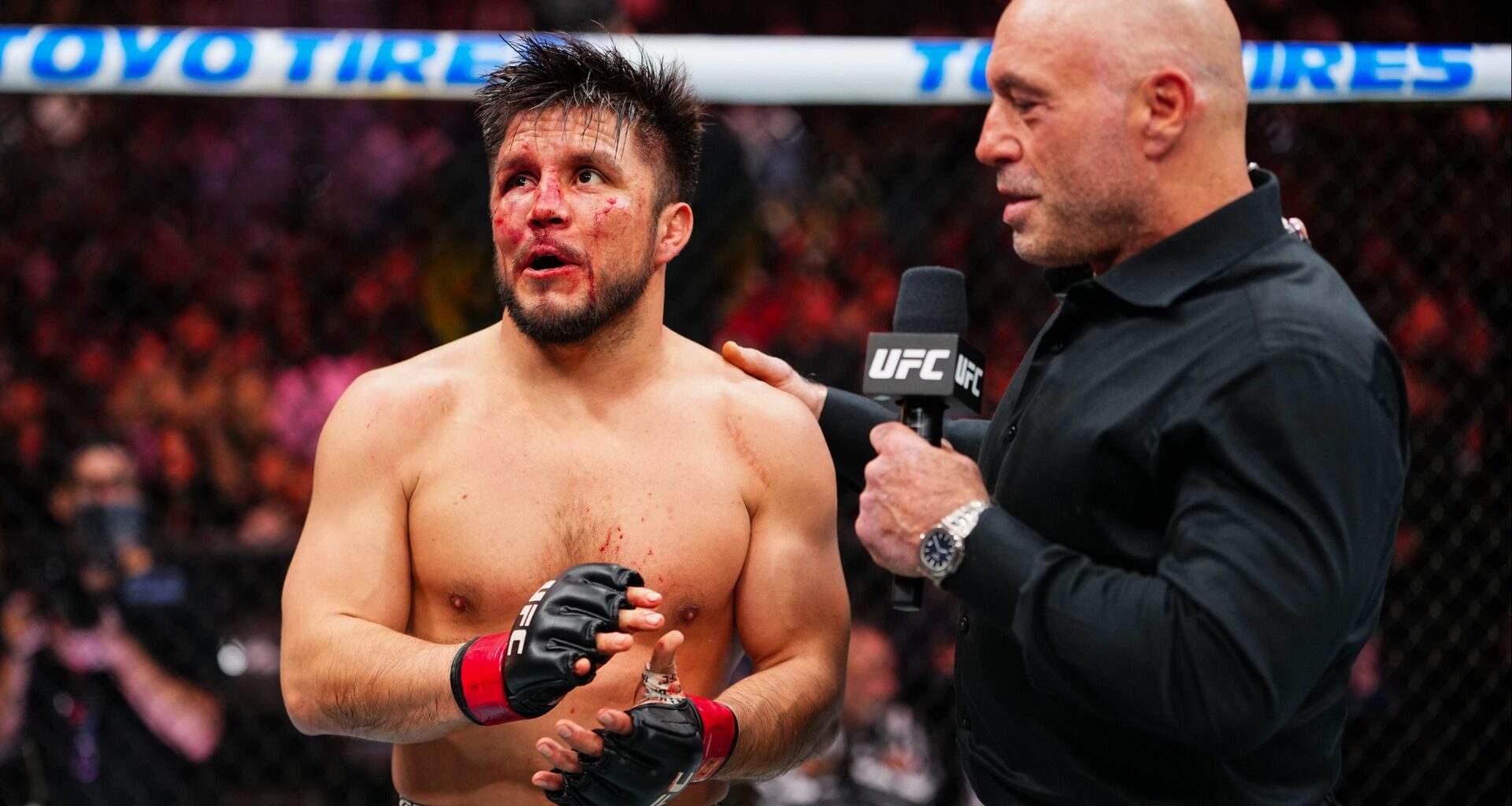 Henry Cejudo speaks with Joe Rogan after his loss at UFC 323
