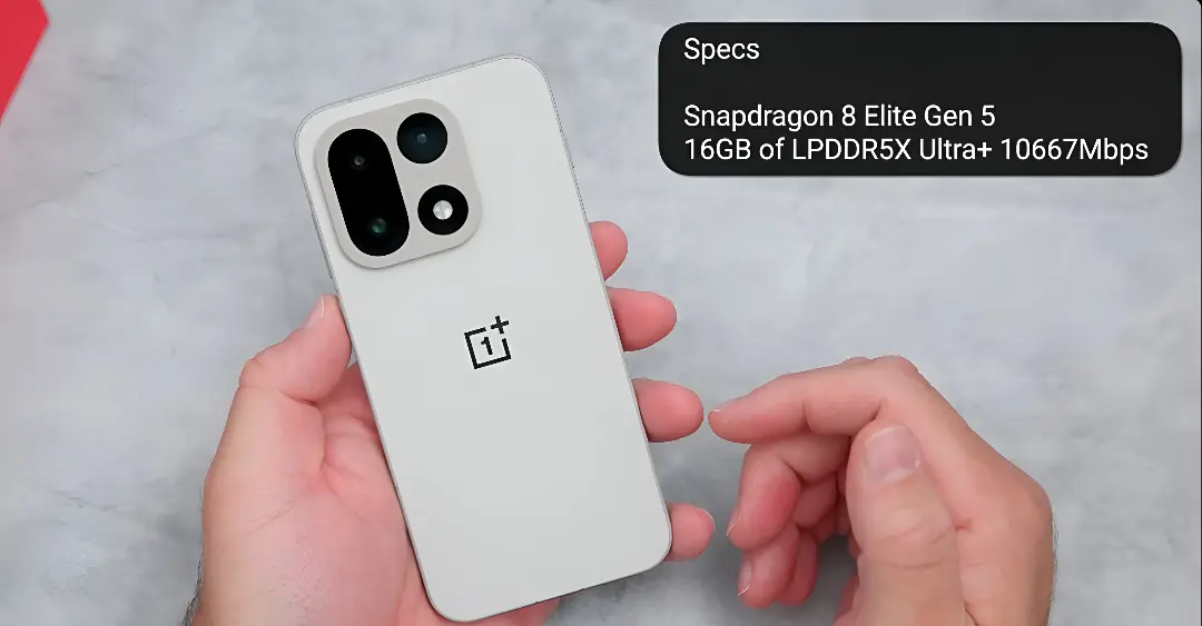 Oneplus 15R smartphone backside