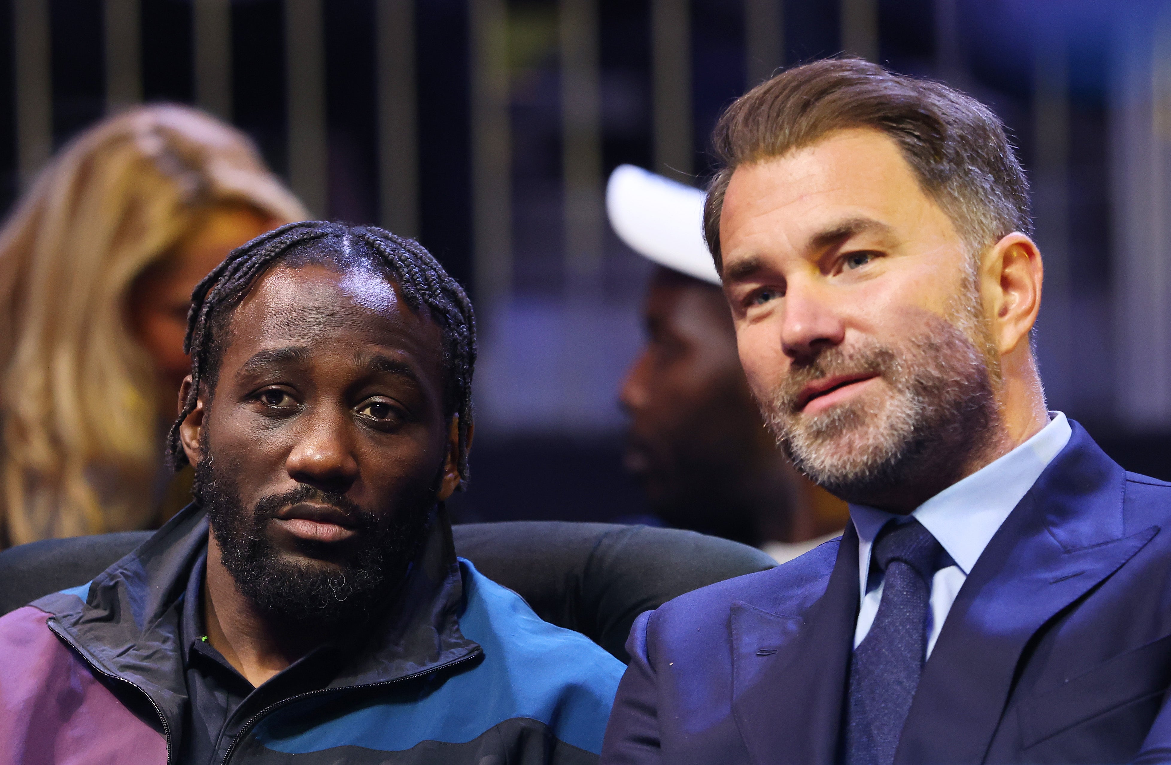 Eddie Hearn (right) has promoted boxers fighting Terence Crawford before