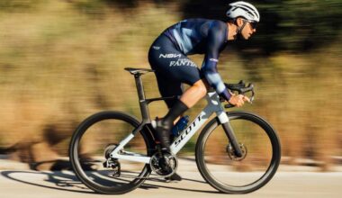 Cyclist for NSN Cycling Team on Scott bike.