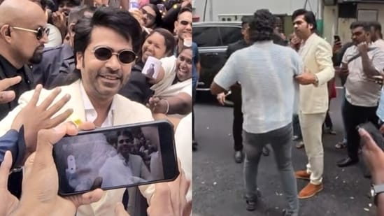 Silambarasan TR recently attended an event in Malaysia where his security struggled to control the crowd. 