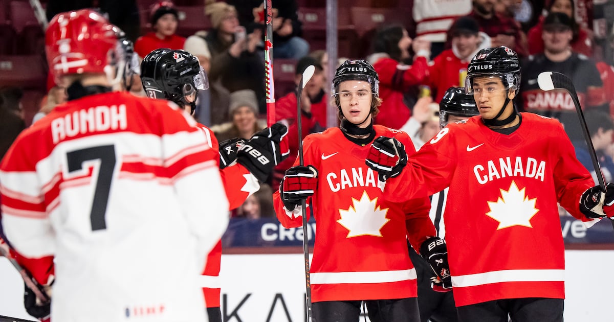 Canada dominating Denmark after two periods at World Juniors