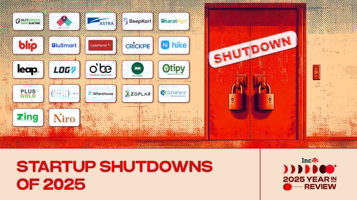 25 Indian Startups That Shut Down In 2025
