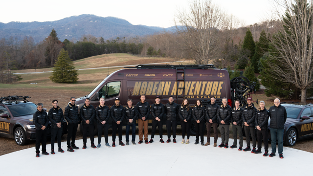 The staff of Modern Adventure Pro Cycling gathered in Greenville, S.C. in December 2025 for a winter camp
