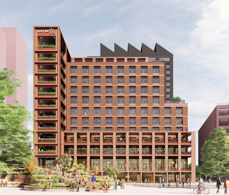 Allies and Morrison’s Plot C at Manchester’s Sister District Receives Planning Approval - Image 1 of 8