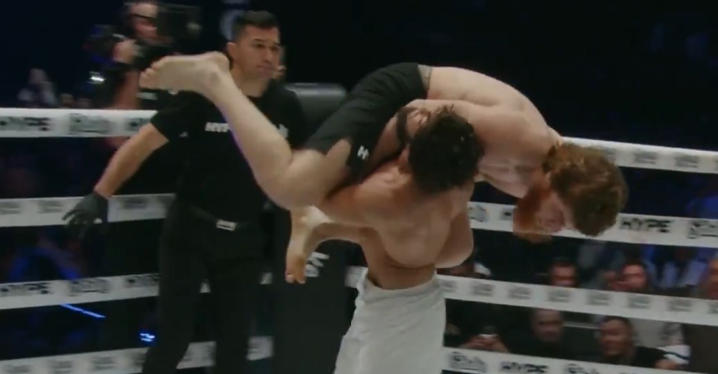 Hype FC video: Arman Tsarukyan slams Shara Bullet in grappling match
