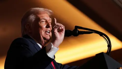 Reuters Image shows Trump speaking on Tuesday night