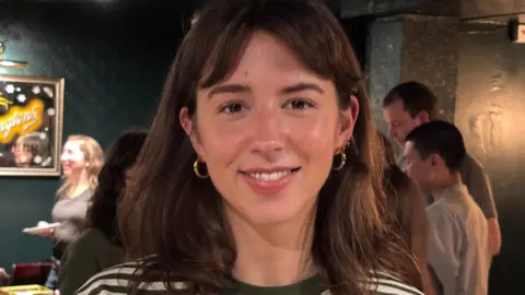 Lucy Fairs smiling at the club