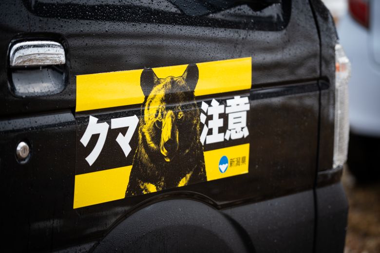 Bear warning sticker.