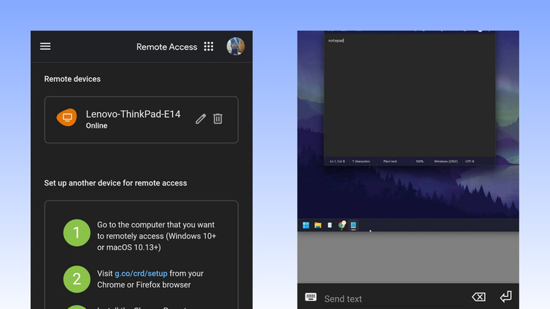 Using Chrome Remote Desktop on Android and Windows