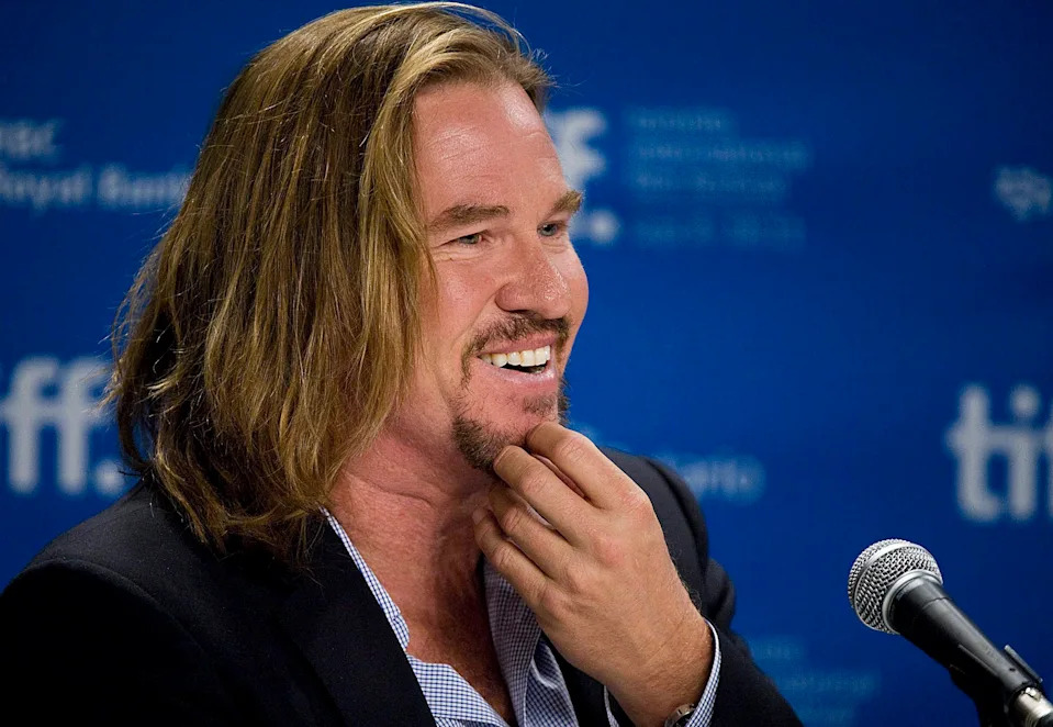 Actor Val Kilmer speaks during a press conference promoting his new film