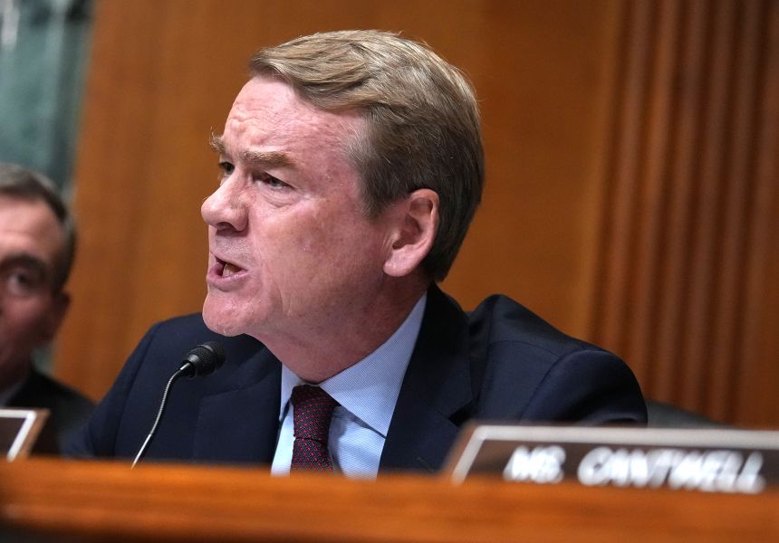 Senator Michael Bennet attends a Senate Finance Committee at the Dirksen Senate Office Building on September 4.