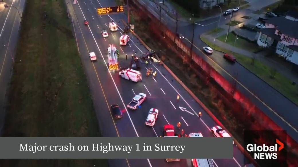 Click to play video: 'One person dead in crash on Highway 1'