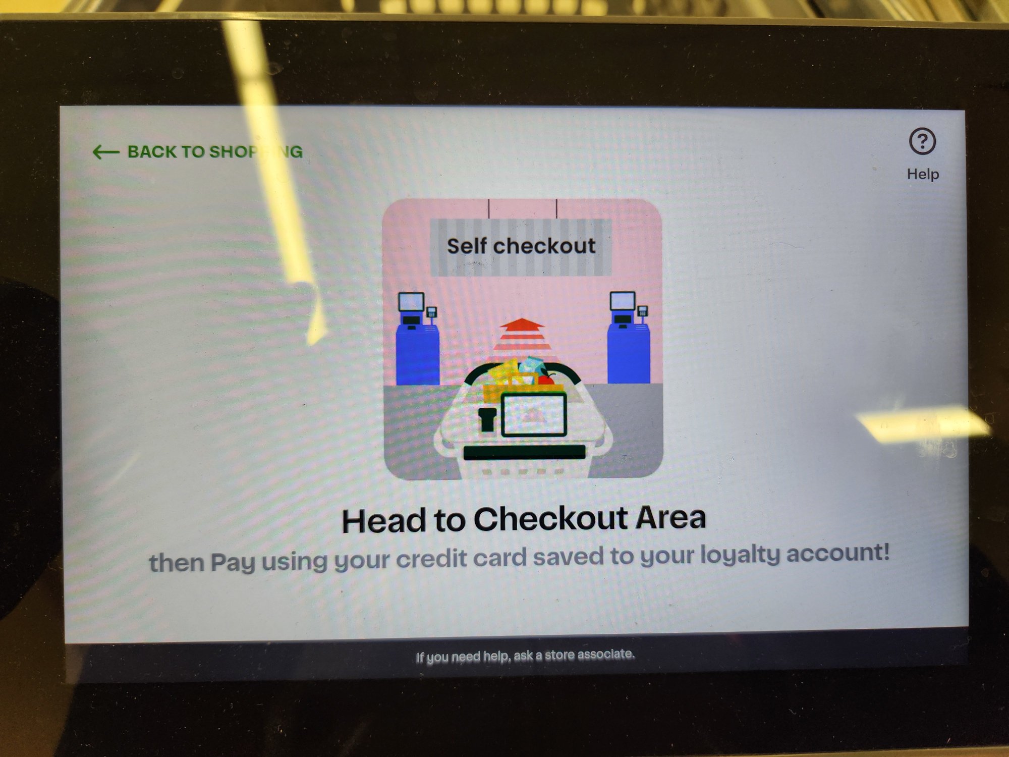 Checking out with a Caper Cart