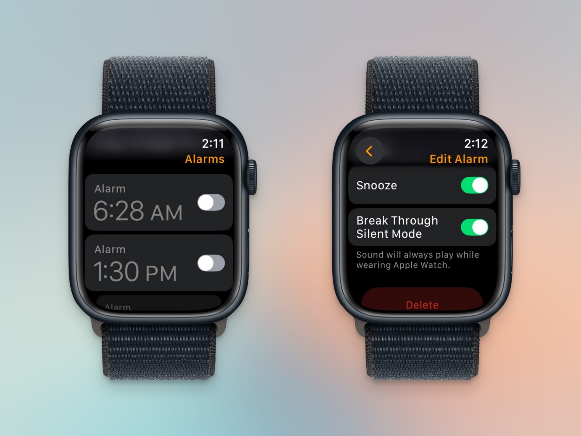 Break through silent mode on Apple Watch.