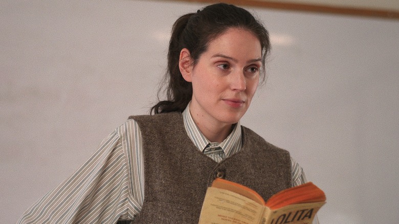 Eva Victor's Agnes teaches literature to her students in Sorry, Baby