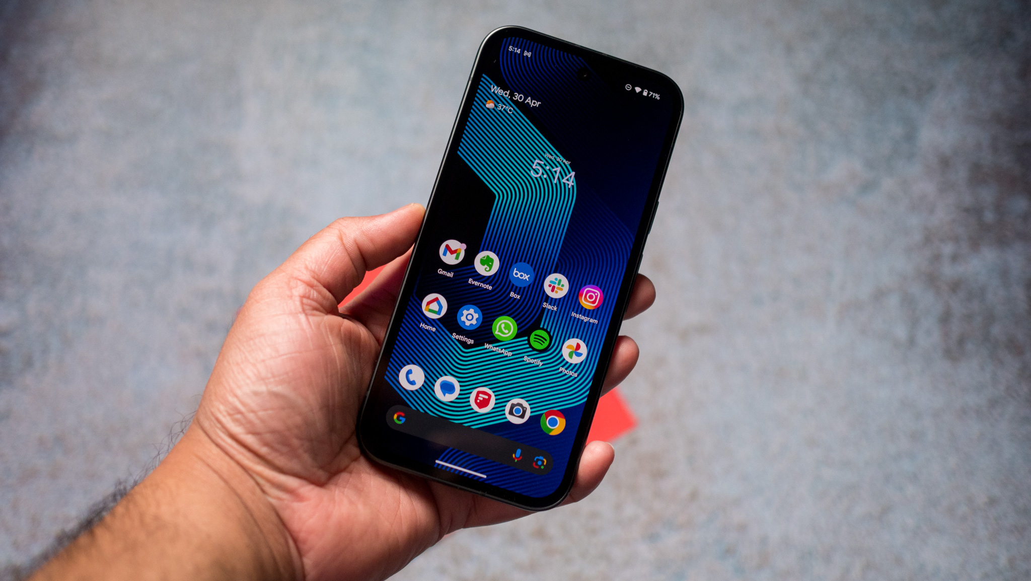 Google Pixel 9a in-hand view