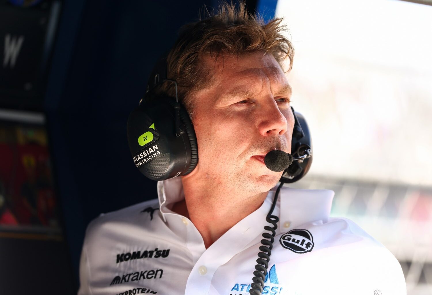 James Vowles, Team Principal of Williams looks on during practice ahead of the F1 Grand Prix of Mexico at Autodromo Hermanos Rodriguez on October 24, 2025 in Mexico City, Mexico. (Photo by Peter Fox/Getty Images Williams)