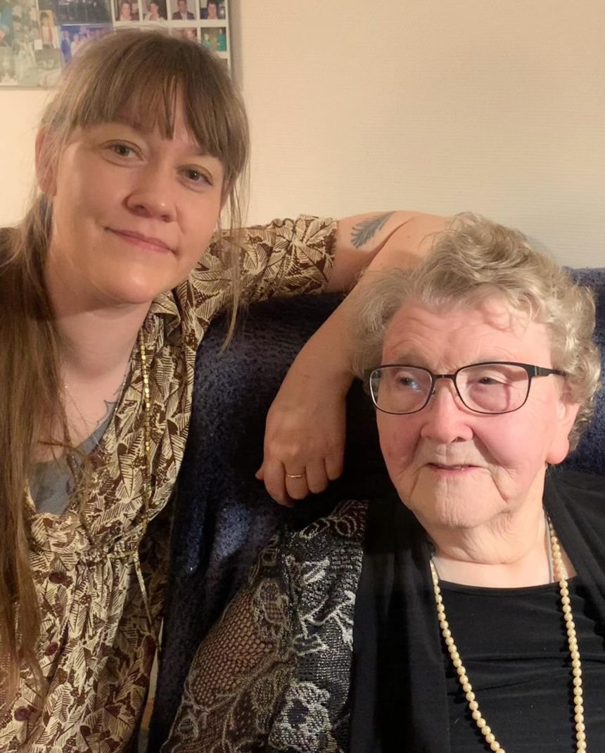 Jessica Furseth, pictured with her grandmother, grew up in Norway and ate lutefisk every Christmas Eve during her younger years.