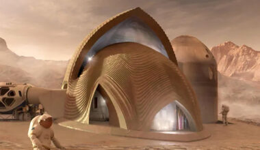 The stunning SPACE homes printed by swarms of 'miner robot' builders for Mars colonists living in vast 'tunnel cities'
