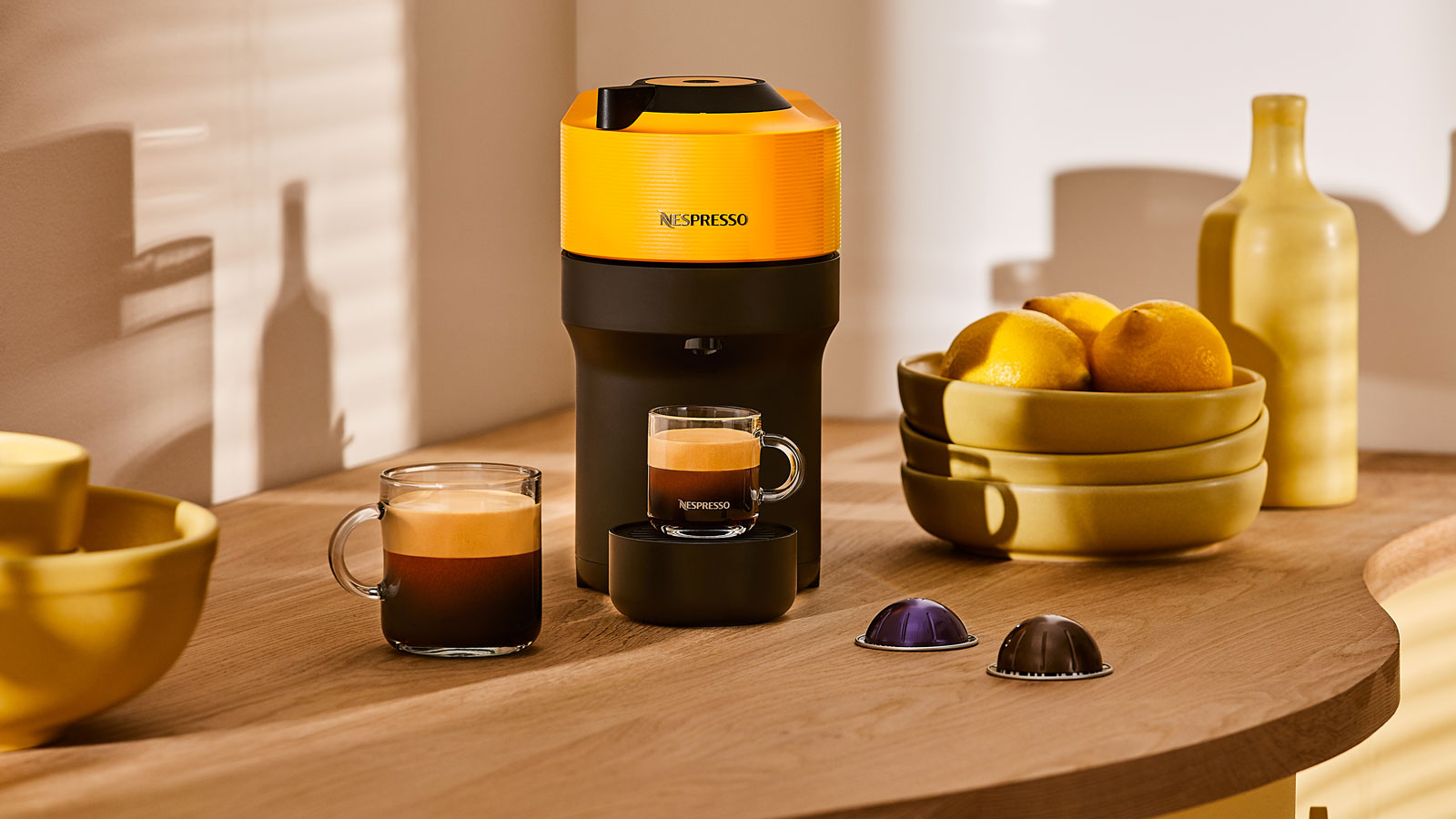 Nespresso Vertuo Pop in Mango Yellow