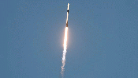 SpaceX's Falcon 9 rocket lifts off, carrying NASA's Crew-10 astronauts to the International Space Station at the Kennedy Space Center in Cape Canaveral, Florida on 14 March 2025. Photo: Reuters