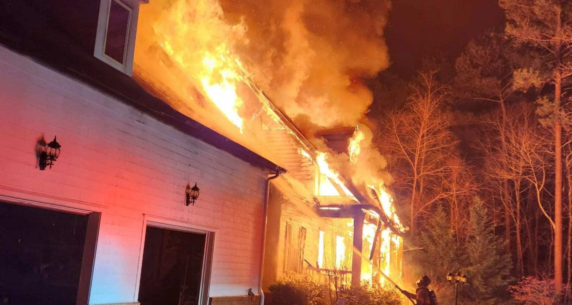 Fire engulfs home owned by NASCAR driver Denny Hamlin as two rushed to hospital