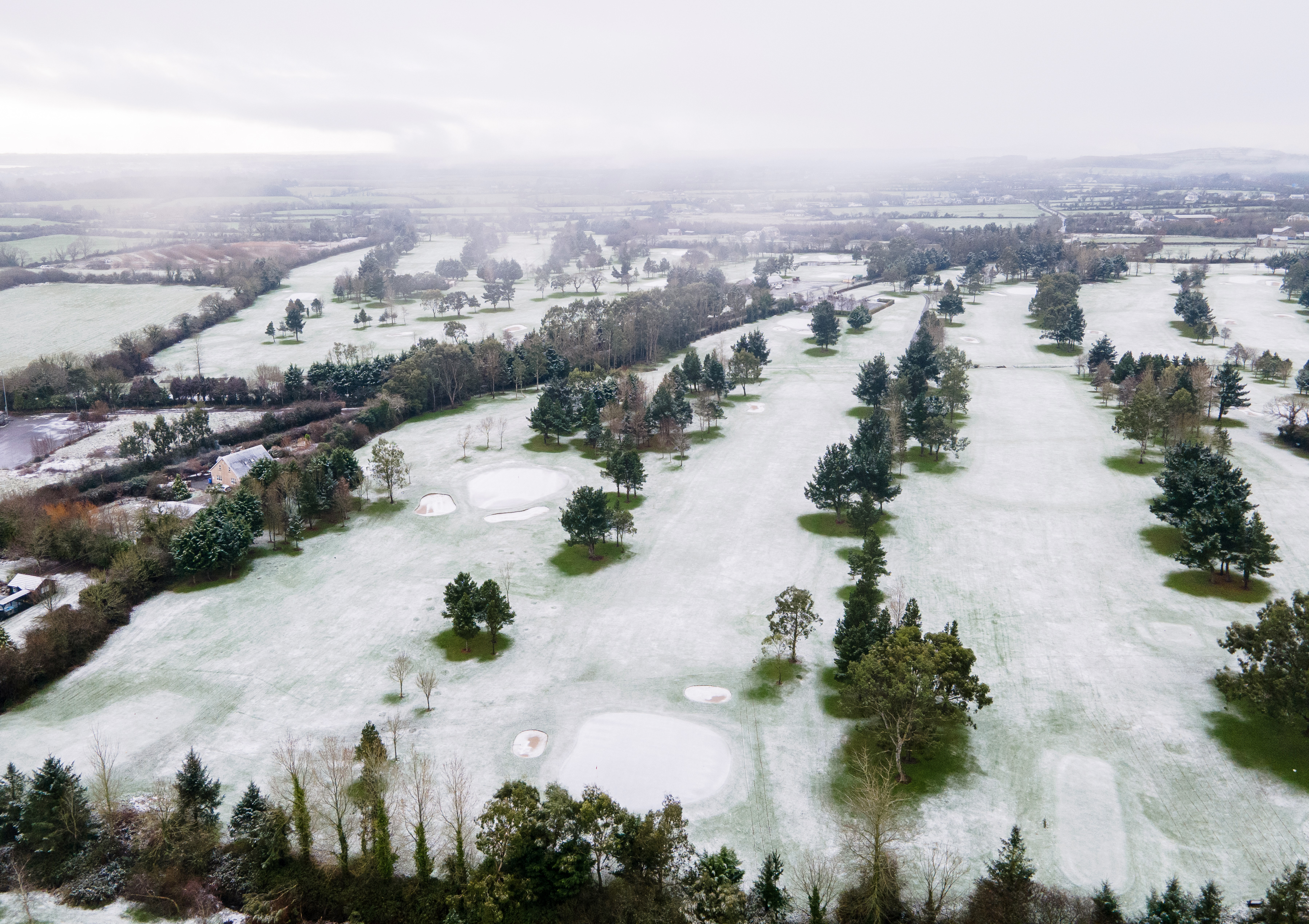 Frozen golf course