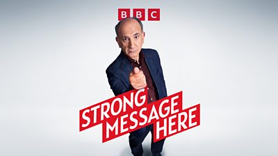 Artwork for Strong Message Here featuring a photo of Armando Iannucci.