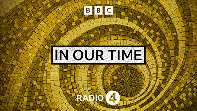 Artwork for In Our Time, featuring the title of the show in yellow mosaic tiles.