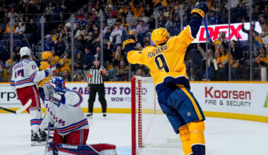 Forsberg stays hot, helps Predators get past Rangers