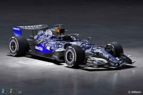 Williams' test livery for 2026