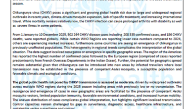 WHO Rapid Risk Assessment - Chikungunya virus disease, Global v.1