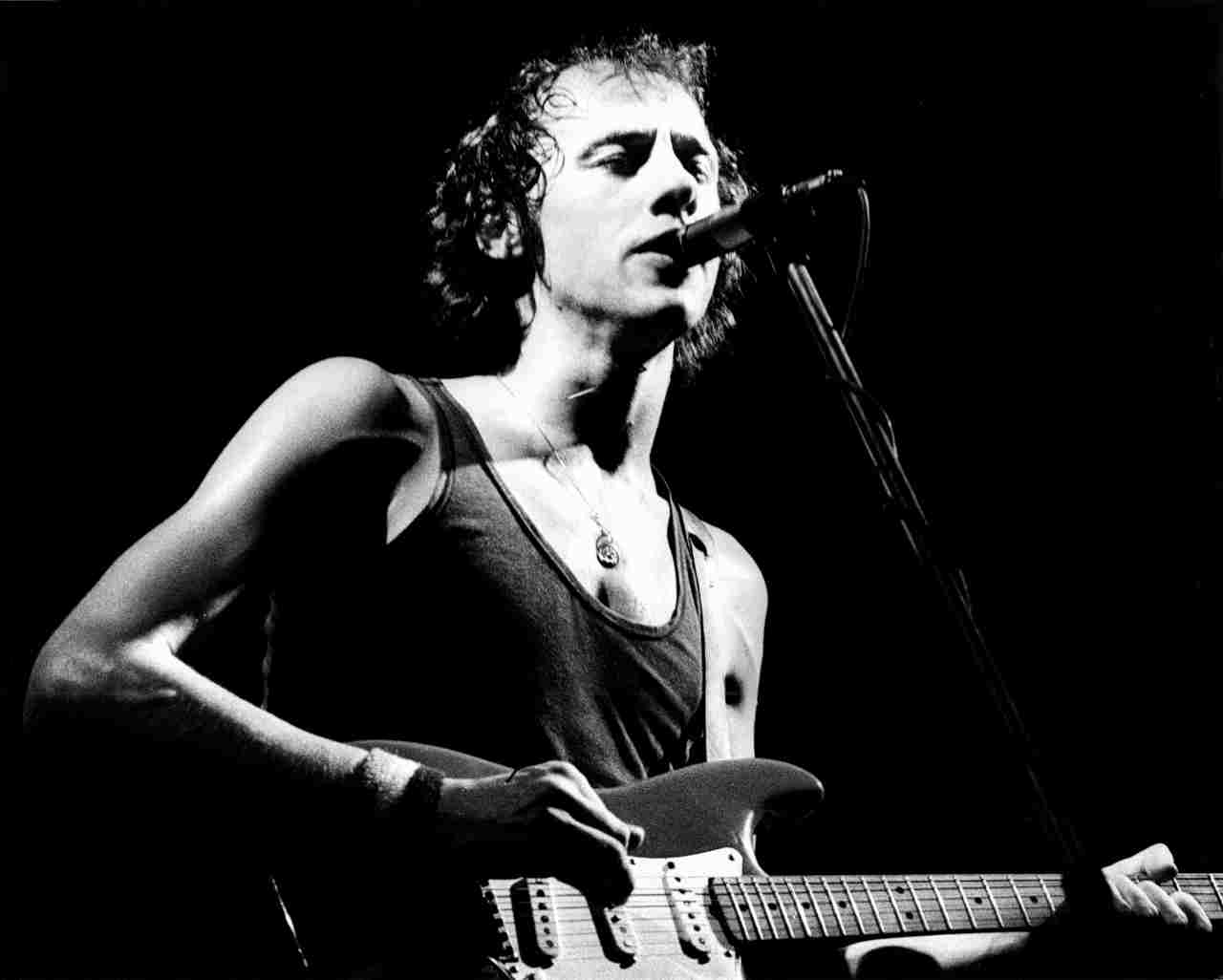 Dire Straits&rsquo;s Mark Knopfler performing onstage in 1978
