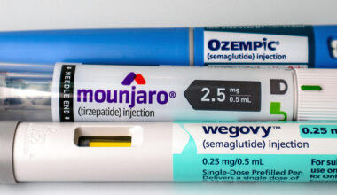 An image of Ozempic, Mounjaro and a Wegovy weight-loss pens