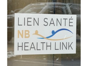 NB Health Link sign is pictured here.