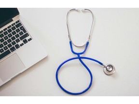 Stethoscope is pictured here.