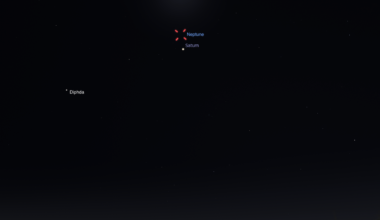 The Moon visits Saturn and Neptune