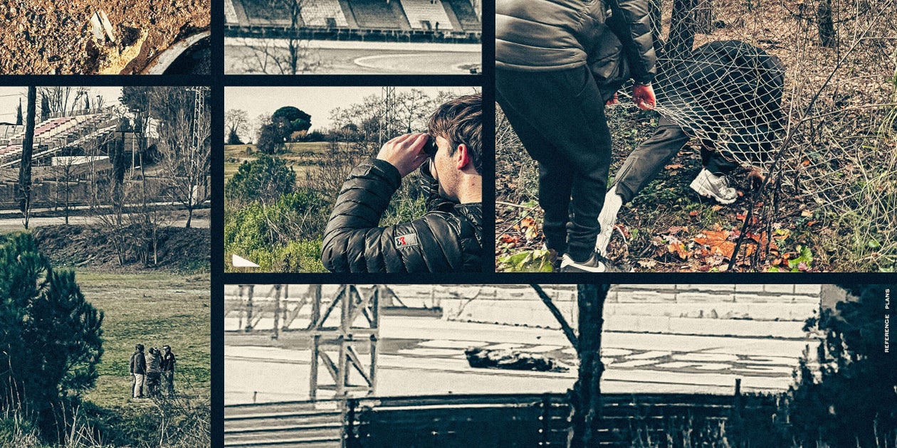 F1 teams are testing in secret. So I climbed muddy hills to catch a glimpse