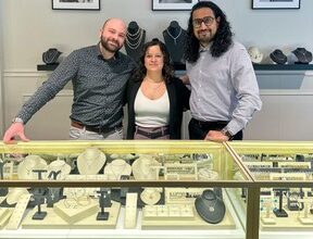 AVLIS Jewelry co-owners Raffi Nalkranian, left, Silva Yadav and Raj Yadav. (Supplied)