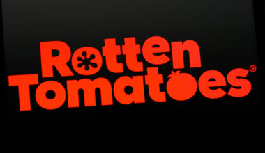 In this photo illustration, the Rotten Tomatoes logo is seen...