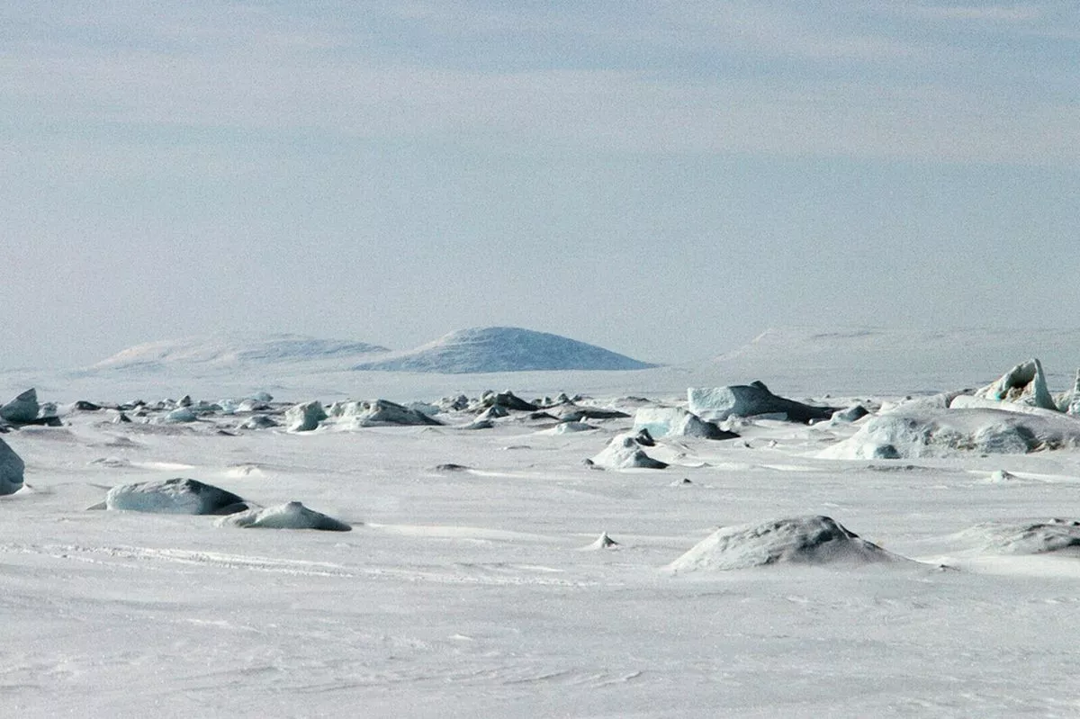 Glacier, Fury and Hecla Strait between Baffin Island and the Melville Peninsula, Canada