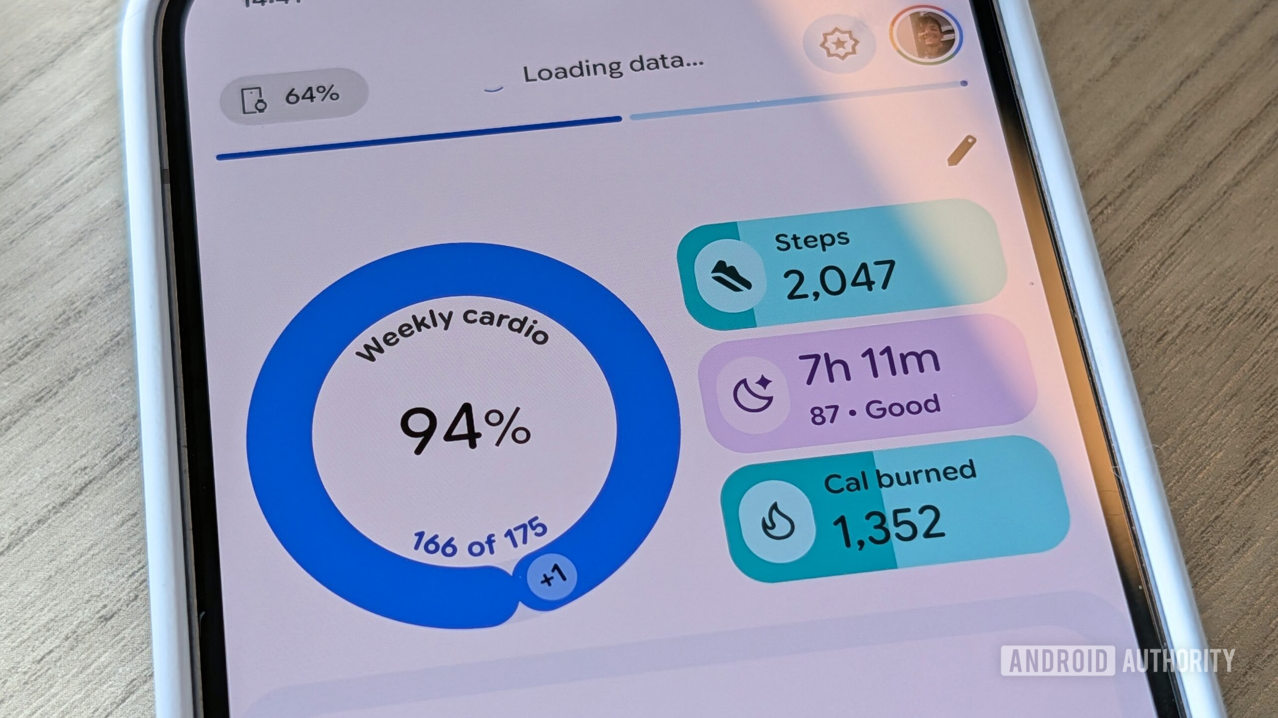 Google Fitbit Homescreen