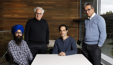 Ishaan Chandok (from left), Jeff Lichtman, Yaron Meirovitch, and Aravi Samuel.