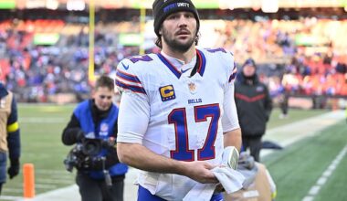 Josh Allen and the Bills will play the red-hot Jaguars in the Wild Card round next Sunday