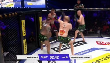 Polish boxer Mariusz Wach, who once fought Wladimir Klitschkofor a world heavyweight title, blasted through three opponents in three minutes during a bizarre MMA exhibition bout