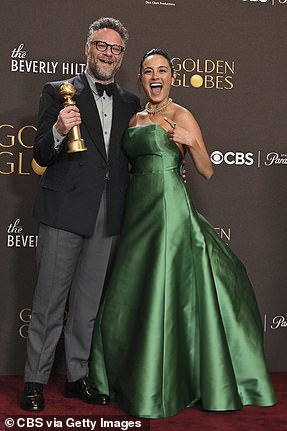 Seth Rogen earned Best Performance by an Actor in a TV Series — Musical or Comedy; he's pictured with Chase Sui Wonders