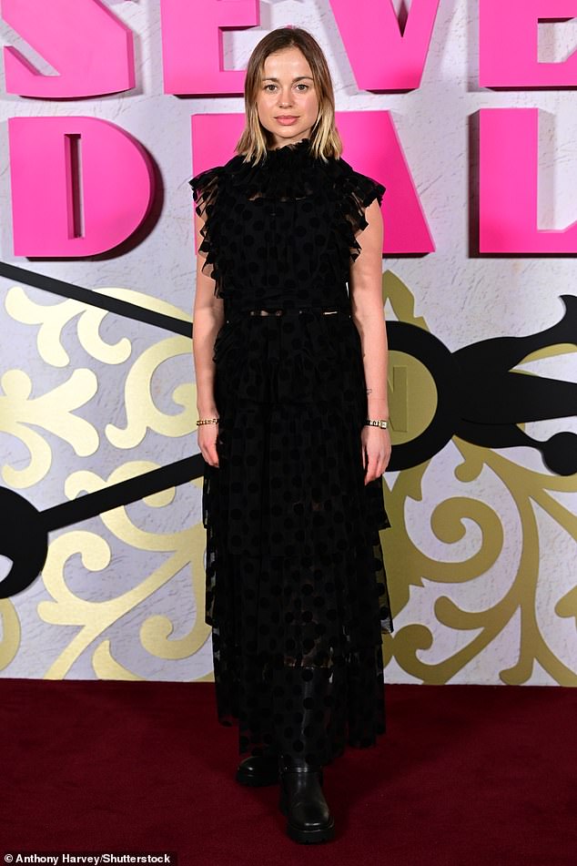 Elsewhere model Lady Amelia Windsor, who is 44th in the line of succession to the British throne, made a glamorous appearance